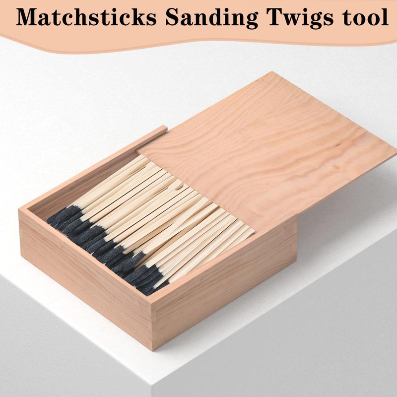 50 Pack Sanding Sticks, Matchsticks Sanding Sticks for Plastic Models,