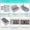 LUVHOMEE Shoe Organizer for Closet, Fits 24 Pairs, Large Shoe