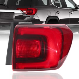 Zhaoyang LED Tail Light Assembly Compatible with 2017 2018 2019 GMC Acadia Rear Outer Taillight Brake Lamp Replacement with Bulbs (Right Passenger Side)