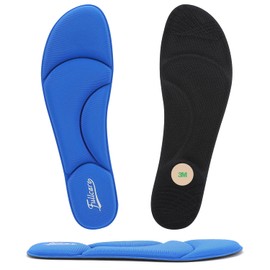 Unisex 2 Pairs Memory Foam Insole Cushioned Shoe Insert Providing Excellent Shock Absorption and Heel Cushioning for Foot Pain Relieve Comfort Insole for Women Men