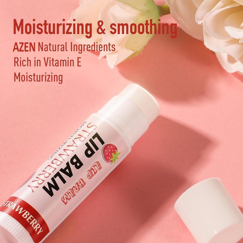 AZEN 200 Pack Lip Balm, Natural Lip Balm Bulk, Lip