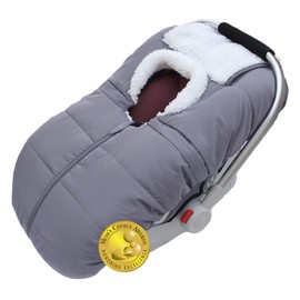 Mom's Choice Awards Winner-TSAYAWA Winter Baby Car Seat Cover -Keep Babies Warm Carseat Bunting Bag/Blanket for Newborn & Infant - Cold Weather Insulated Windproof Carrier Canopy for Travel (Grey)