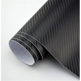 DIYAH 3D Black Carbon Fiber Film Twill Weave Vinyl Sheet Roll Wrap DIY