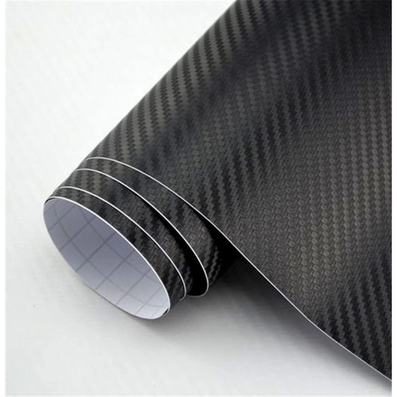 DIYAH 3D Black Carbon Fiber Film Twill Weave Vinyl Sheet