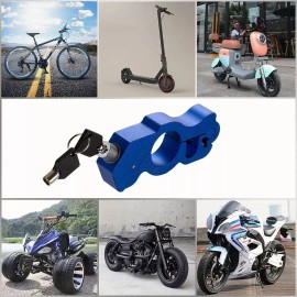 Motocicleta/bicicleta, Cerradura Antirrobo Para Manillar Candado Para Motocicletas Bloqueador De Freno Y Acelerador