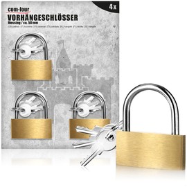com-four® Padlock, Various Designs and Sizes, for Home, Work or On the Go