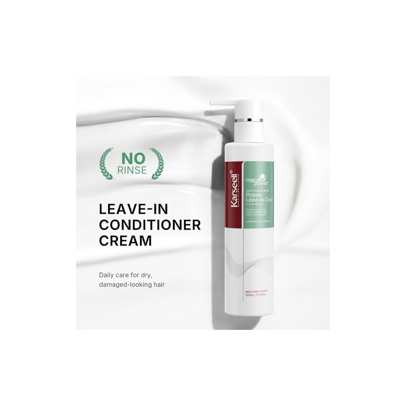 Karseell Repair Protein Cream Leave-In Conditioner Tratamiento Capilar para Cabello