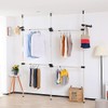 Ejoyous Double Rod Adjustable Clothes Hanger, Carbon Steel, 110"-129.5" Vertically,