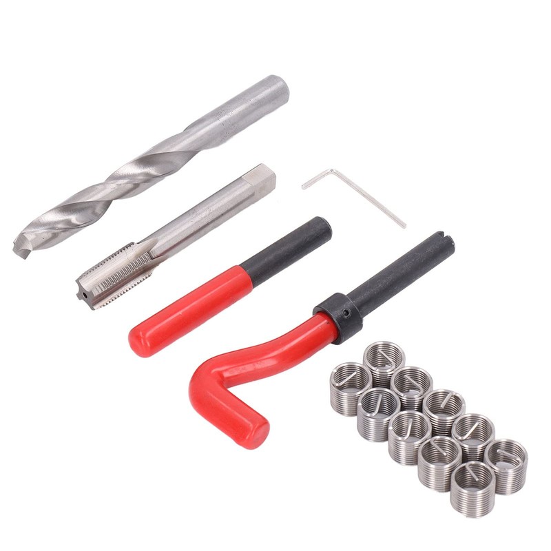Fafeicy Thread Repair Kit, 15 Pieces/Set M14 x 1.5 mm