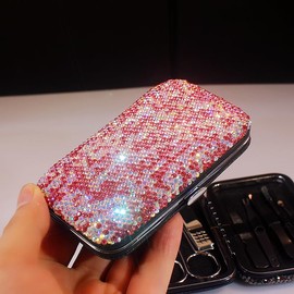 BestBling Bling Rhinestone Manicure Set Nail Clippers Pedicure Kit-8 Pieces,Stainless Steel Manicure Kit Pedicure Set Grooming Kits Nail Care Tools with Travel Case for Women Girls (Pink)