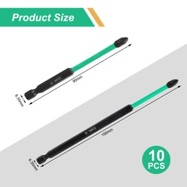 10 Pcs Magnetic Screwdriver Bits, Impact Drill Bits, Magnetic Blade Design, Suitable for Carpentry, Machinery Maintenance, 90mm, 150mm