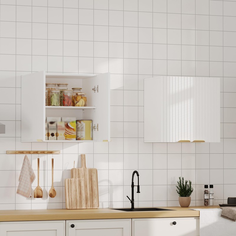 ChooChoo Bathroom Wall Cabinet, Kitchen Storage Cupboard Cabinet with 2