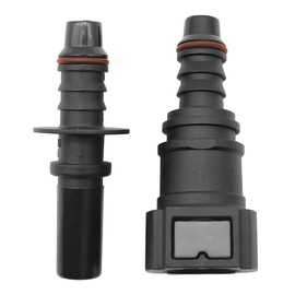 JNNJ 2 Pieces Fuel Pipe Quick Release Connector, Nylon Fuel Line Female Male Connector Replacement, Male & Straight Fuel Line Quick Connect Release Hose, Accessories Hose Fitting(ID8)