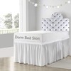 Cottingon,Dorm Room Bed Skirt,100% Microfiber,White Solid -Twin XL/46 Drop