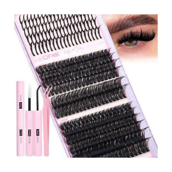 Spikes Lash Clusters Volume Eyelash With Cat Eye Lashes Bottom+upper