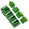 Slim DIN Rail Mount 10A/300V Pluggable Screw Terminal Block Distribution
