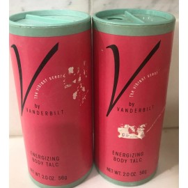 V by Vanderbilt Energizing Body Talc 2.0 oz/56 g (Set of 2) (Unsealed-New)