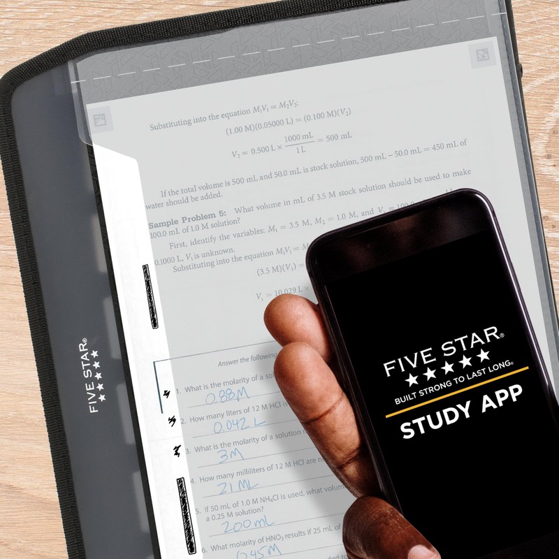 Five Star Expanding File Organizer + Study App, 7-Pocket Accordian