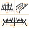 Mr IRONSTONE Fireplace Grate 30 inch Solid Steel Heavy Duty