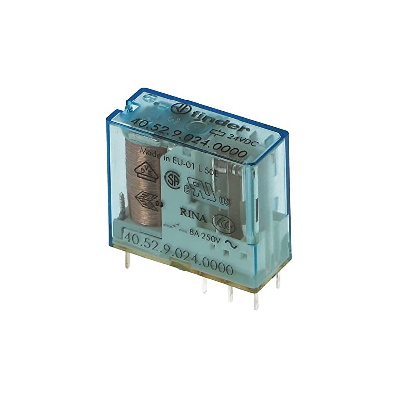 4052-9024 | 40.52.9.024.0000 | FINDER PCB/Plug-in Relay, 8A, 5MM Pinning,