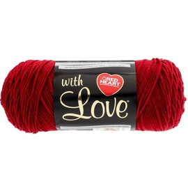 Red Heart Red Heart With Love Yarn-24/Pk-Berry, 24/Pk, Berry Red 24 Pack