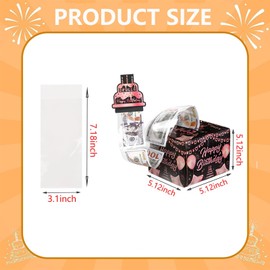 Surprise Money Gift Box,Money Gift Box,Happy Birthday Money Box for Cash Gift,Fun Birthday Gift,Funny Pull Cash From Money,Used By Birthday Decoration Party Supplies(Rose Gold)