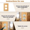 Pinkunn 20 Pcs Solid Wood Double Hole Outlet Light Switch