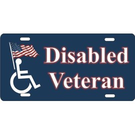 ATD Design LLC. Novelty License Plate Disabled Veteran auto tag