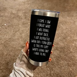 Funny 80th Birthday Gifts for Women Men - 80 Year Old Birthday Gift for Her Him, Turning 80 Year Old 20oz Stainless Steel Tumbler, Happy 80th Bday Gift for Mom Dad Wife Friends Grandpa Grandma