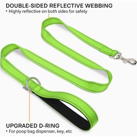 Joytale Dog Lead with Comfortable Padded Handle, 1.2/1.8 m Nylon Reflective Dog Lead for Training and Hiking, For Medium and Large Dogs