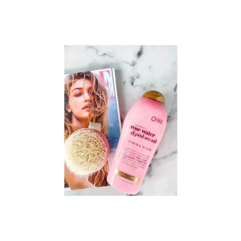 OGX 2 Pack Ogx Body Wash Rosas 577ml Jabón Exfoliante