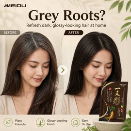 Meidu 【ReadyStock】美度一支黑染发剂MEIDU Trial Pack Natural Color Hair Dye Shampoo Instant Hair Dye Shampoo Hair Colour Shampoo健康染发剂染发膏