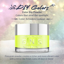 SNS Nail Dip Powder Colors, Gelous Color Dipping Powder - Belvedere Lookout (Yellow Cream) - Long-Lasting Low-Odor Dip Nail Colors for Healthier Nail Beds, Professionals & At-Home DIY - 0.5 oz