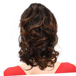 VICASKY Wow Curly Ponytail Hair Piece Human Hair Wig Extension Claw Clip Bun Extensions for Women Easy to Maintain