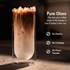 FLUR Iced Coffee Glasses (Set of 2) – Perfect for