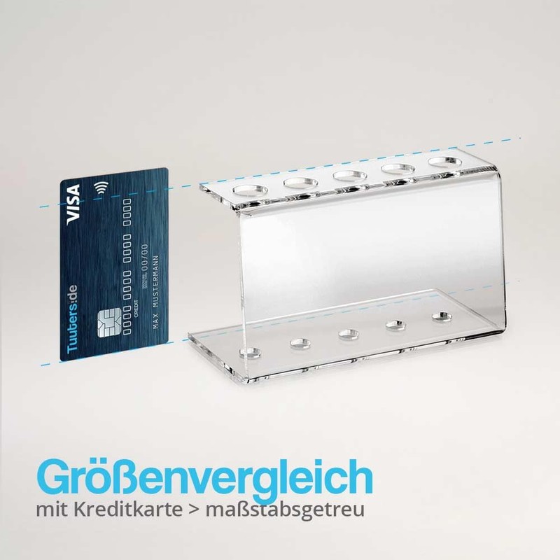 Tuuters 5-Hole Acrylic Test Tube Holder / Test Tube Holder