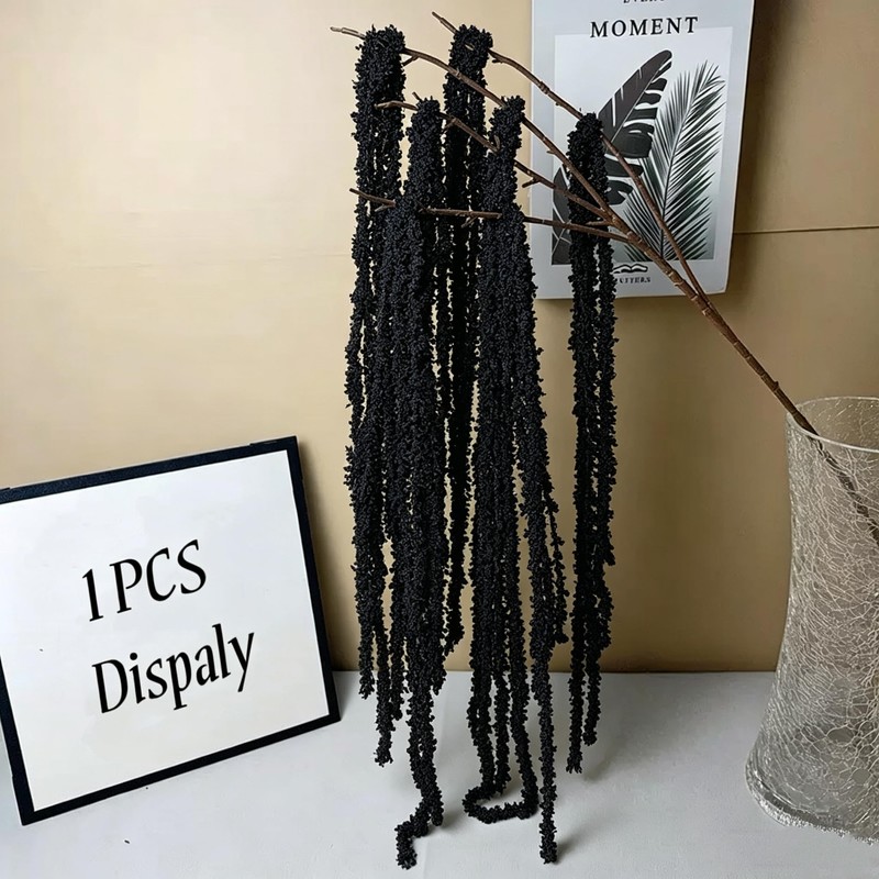 4 PCS Black Artificial Yarn Amaranthus for Decor