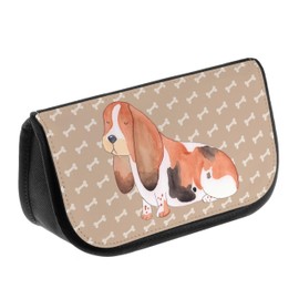 Mr. & Mrs. Panda Cosmetic Bag Dog Basset Hound Gift Dog Love Make Up Bag Cosmetic Bag Wauwau Wash Bag Dog Owners, neutral, Hand Drawn