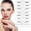 50Pcs Eyebrow Ruler Stencils - Abeillo Disposable Brow Ruler Sticker,