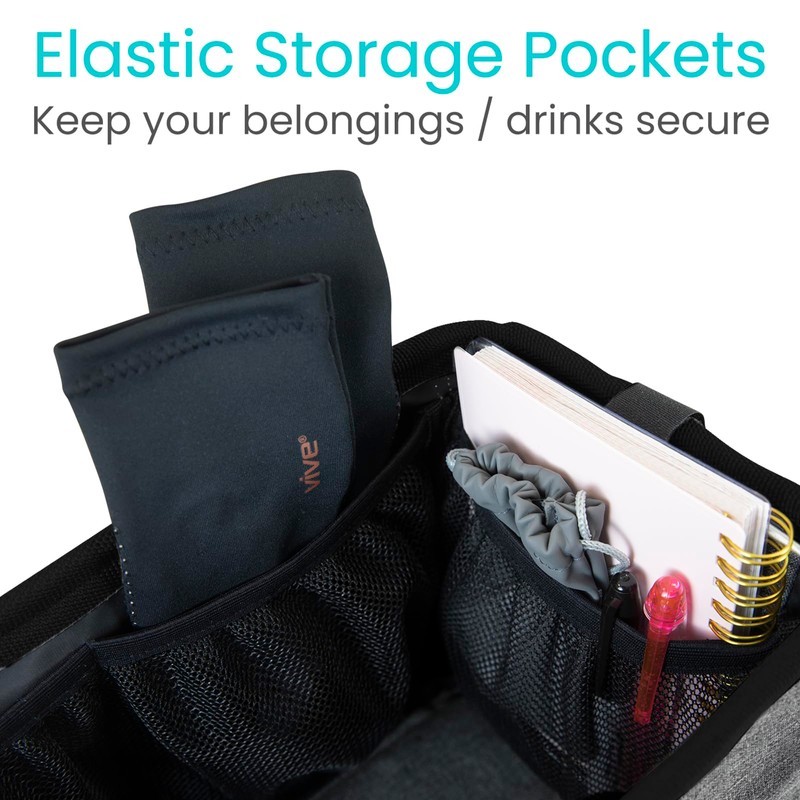 Vive Walker Basket Accessories Bag - Tray for Folding Walker