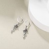 CUPENDA Sword Earrings Sterling Silver Snake Dangle Hoop Earrings Gothic