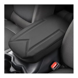 FIILINES Funda de consola central para Toyota RAV4 2019-2026 – Protector de reposabrazos de piel sintética, almohadilla de cojín resistente al desgaste, accesorios interiores resistentes al desgaste, color negro
