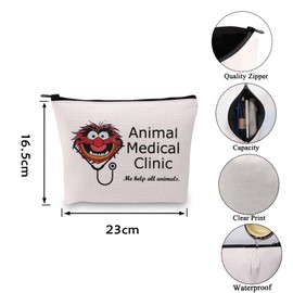 VAMSII M Movie Inspired Gift M Show Themed Gift Elmo Zipper Pouch Makeup Bag (all animals)