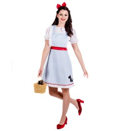 Fun Shack Adult Dorothy Costume for Women, Classic Dorothy Dress, Wizard of Oz Inspired Outfit for Parties, Large