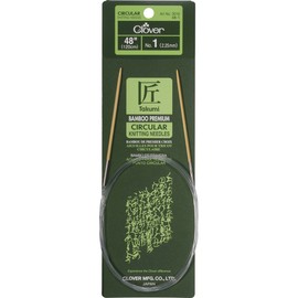 CLOVER Bamboo Circular Knitting Needles Takumi, 48-Inch Size 1