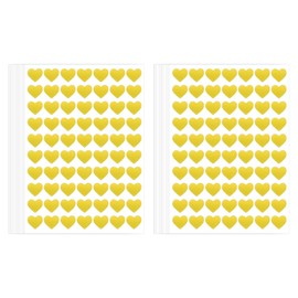 Pack of 2160 Heart Gold Stickers, Glitter Stickers, Heart Stickers, Reward Stickers for Teachers & Students - Reward Stickers for Teaching, Craft Projects, Scrapbooking (40 Sheets)