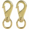Faneta 3-1/4" Brass Swivel Snap Hooks Heavy Duty 3/4" Swivel