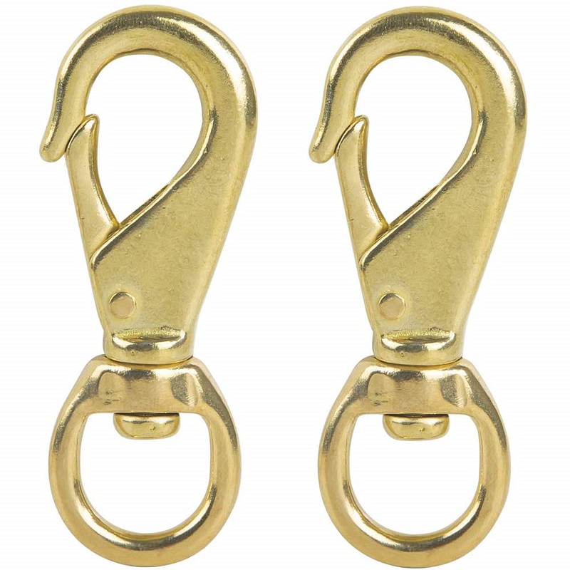 Faneta 3-1/4" Brass Swivel Snap Hooks Heavy Duty 3/4" Swivel