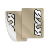 KYB Fork Stickers Suspension Decals Set (White-Black) (9x6.5)