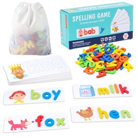 Toy from 3 4 5 6 7 8 Years Girls, Montessori Toy, Letters Learning Educational Games, Children's Toy Wooden Montessori Toy, Montessori Toy from 3-8 Years, Boy School Gift